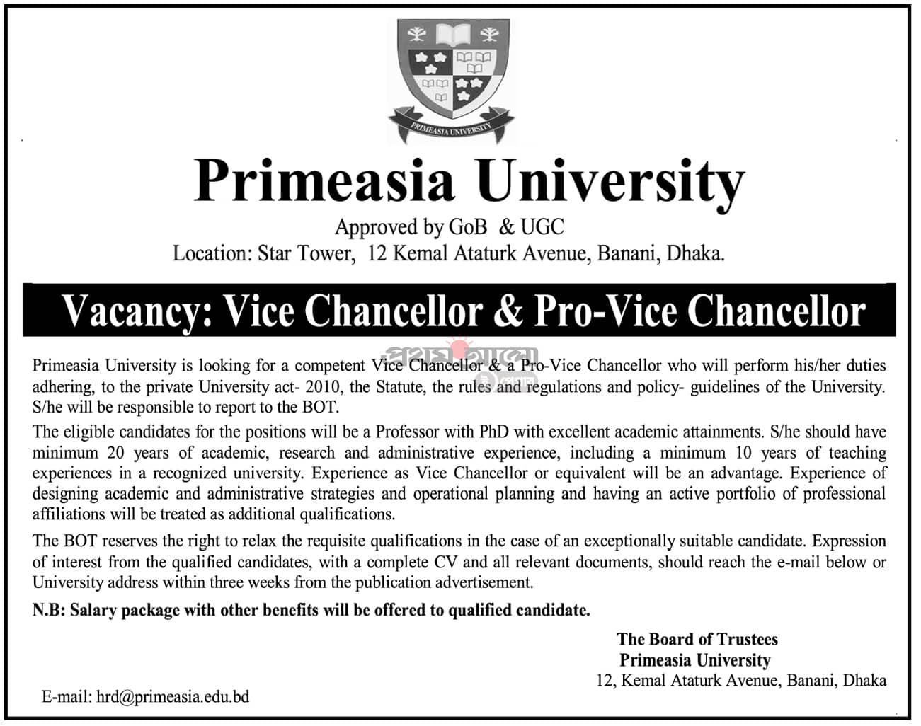 Primeasia University Career