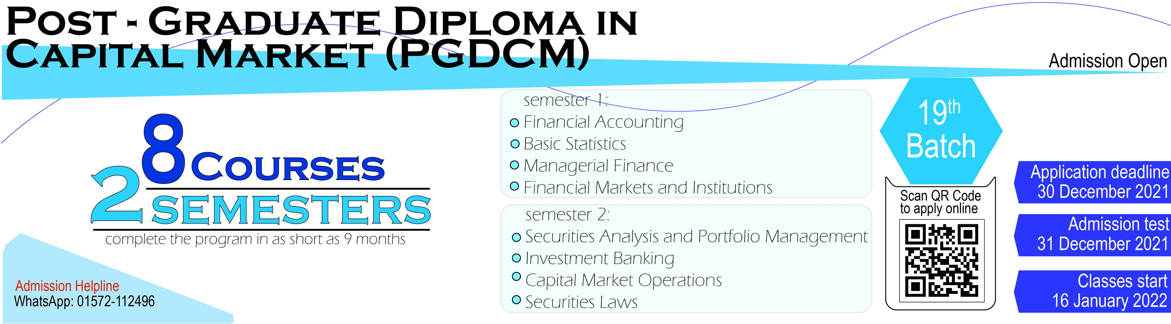 Post Graduate Diploma in Capital Market (PGDCM) at BICM