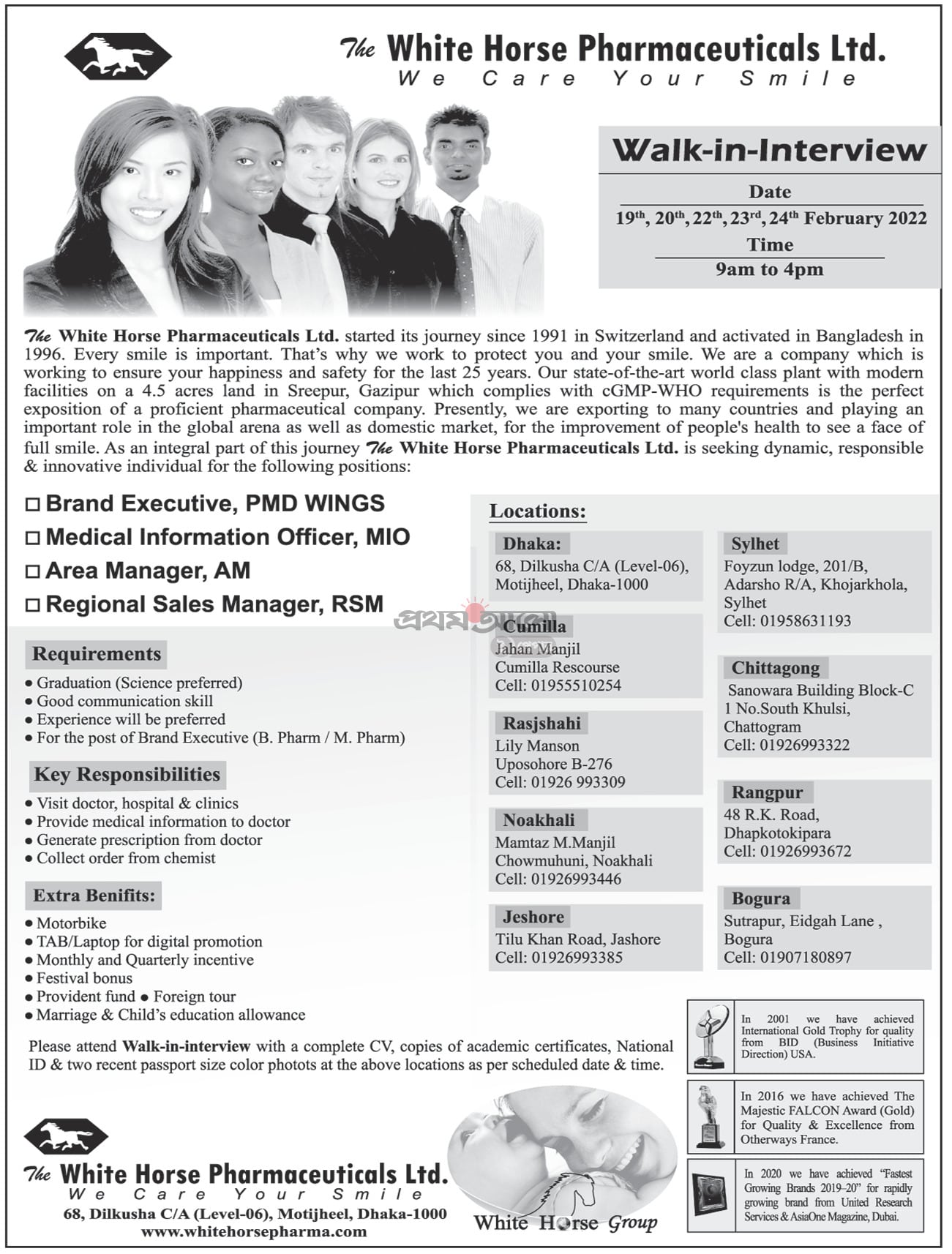 Pharma job BD in White Horse Pharma