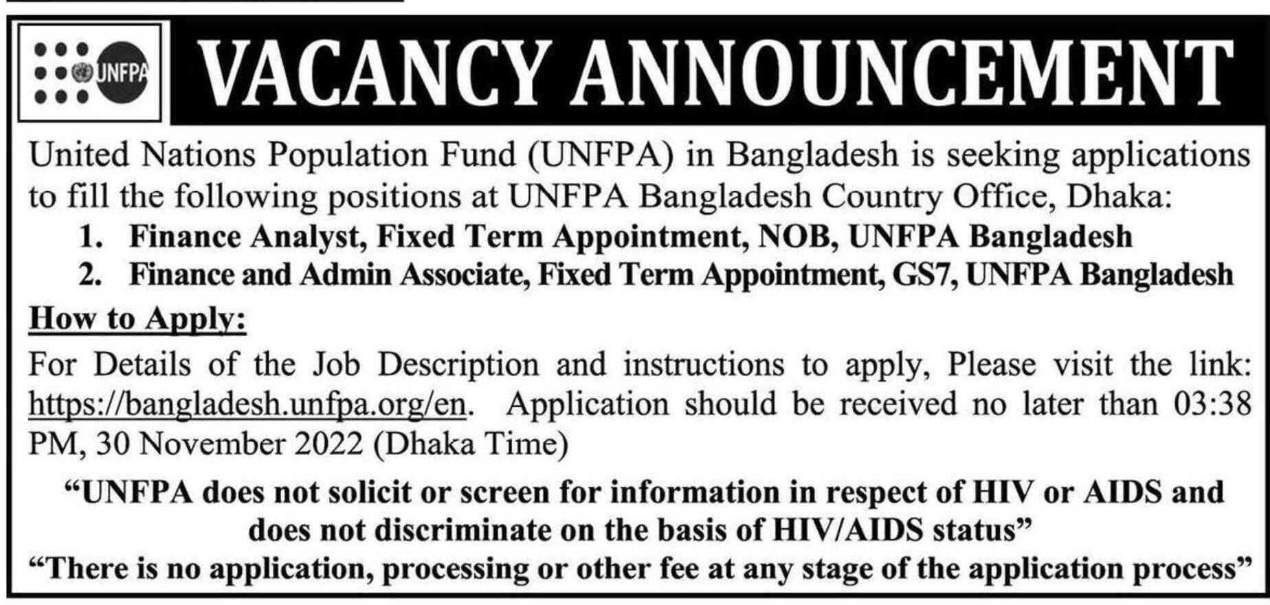UNFPA Jobs in Bangladesh | Jobs at UNFPA