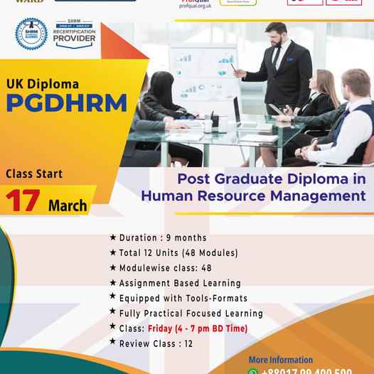 PGD Course in Bangladesh | PGD in HRM (Human Resource Management)