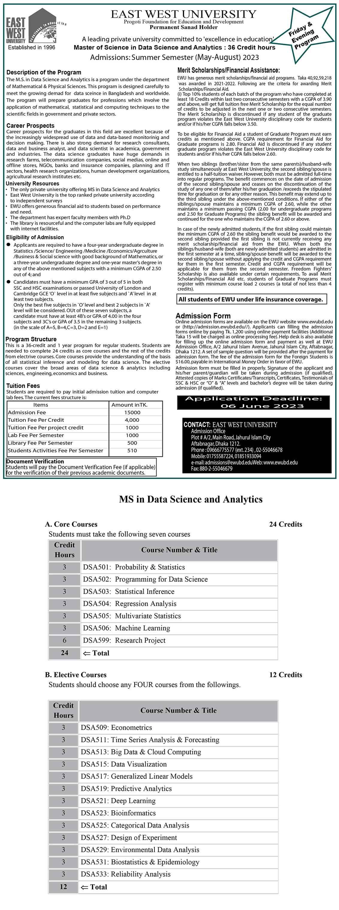 Masters in data science in bangladesh