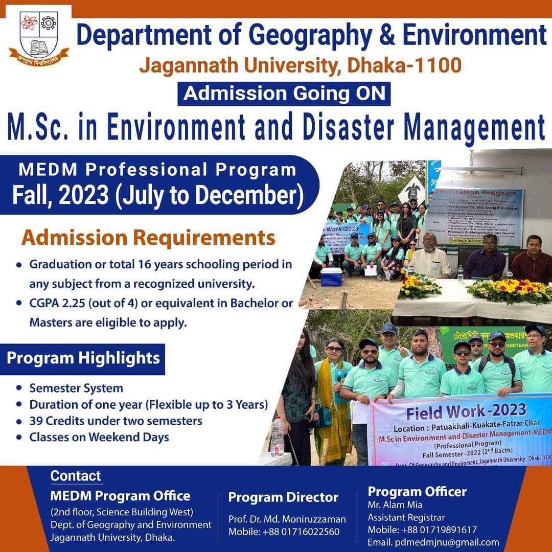 Masters in Environment and Disaster Management