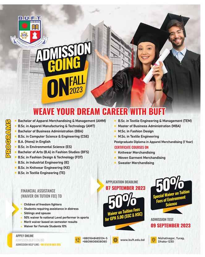 BUFT Admission |  BGMEA University Admission