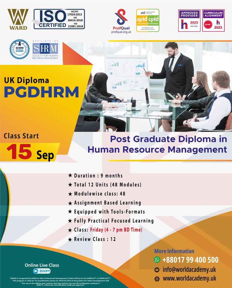 PGD Course in Bangladesh PGD in HRM (Human Resource Management)