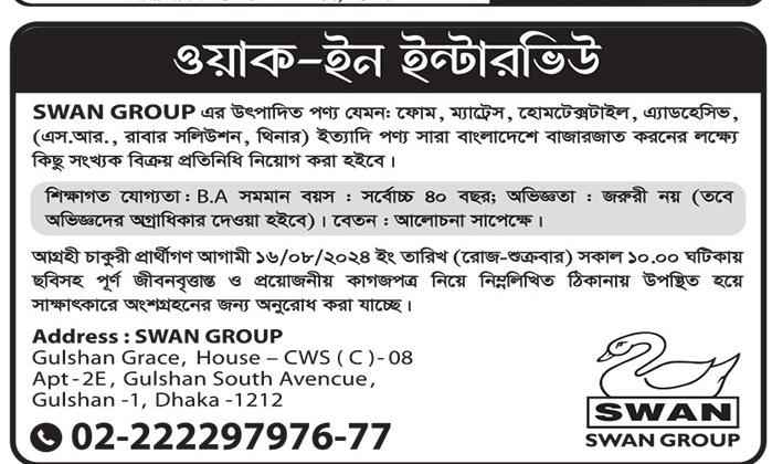 Swan Group Job Circular