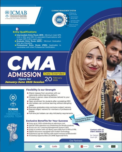 Admission in Cost and Management Accountant Program