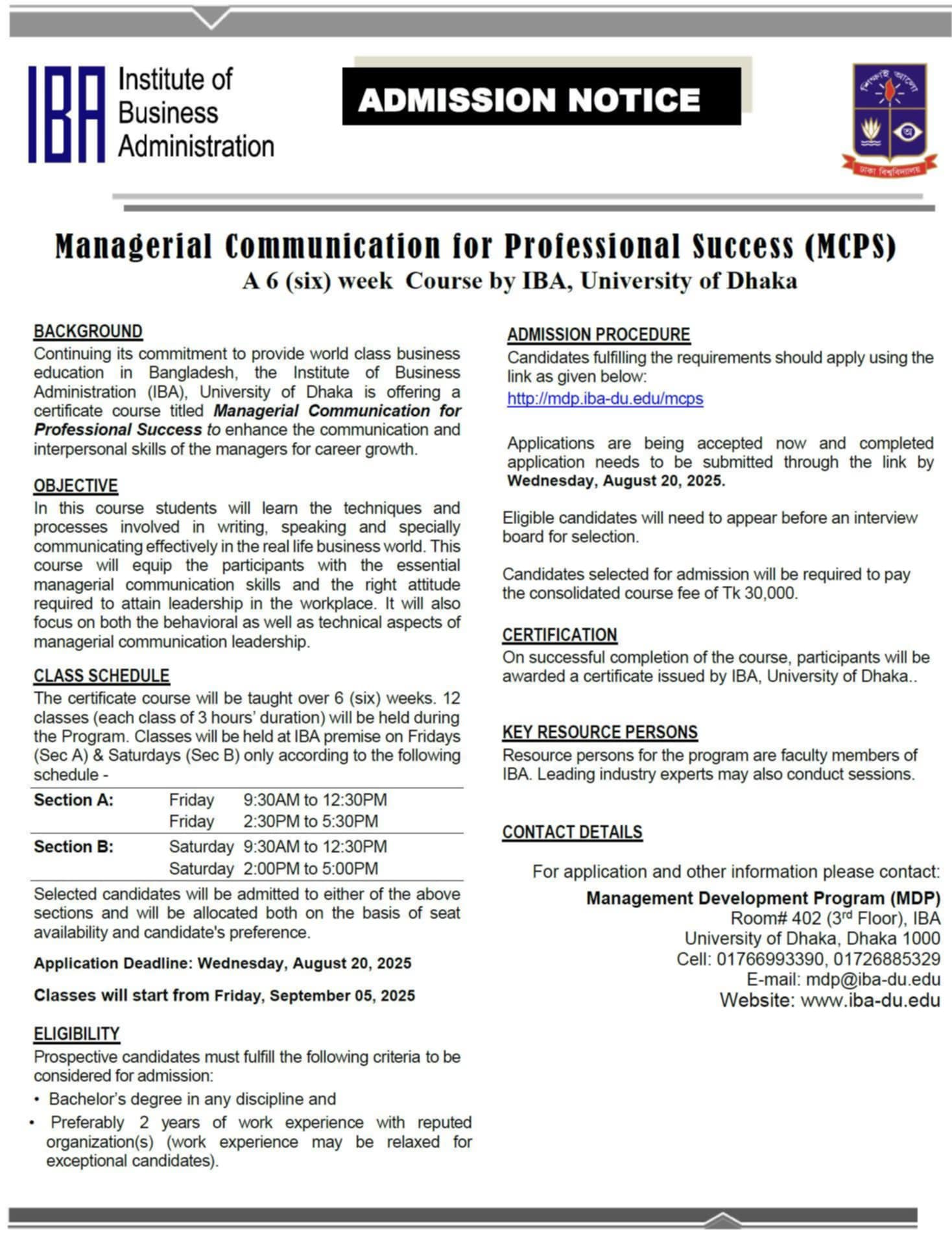 MCPS | Managerial Communication for Professional Success | IBA Courses