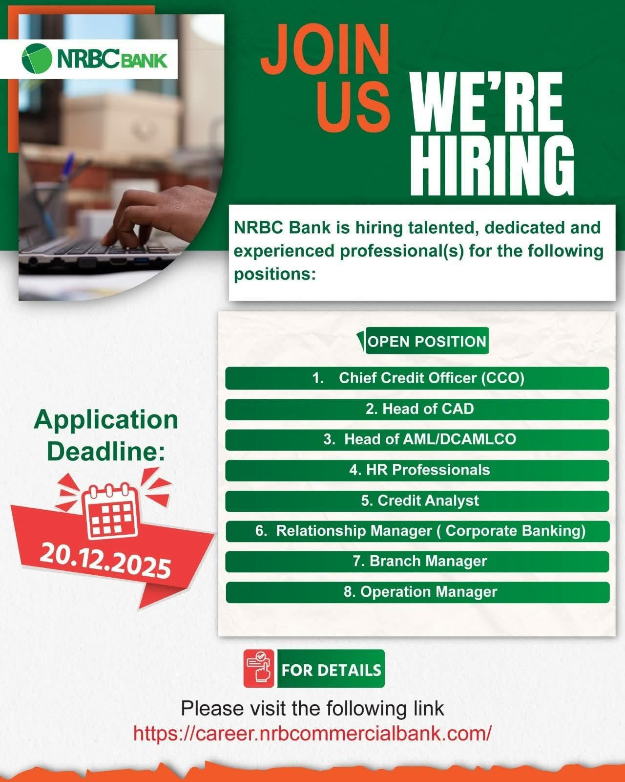 Bank Job in Bangladesh in NRBC Bank