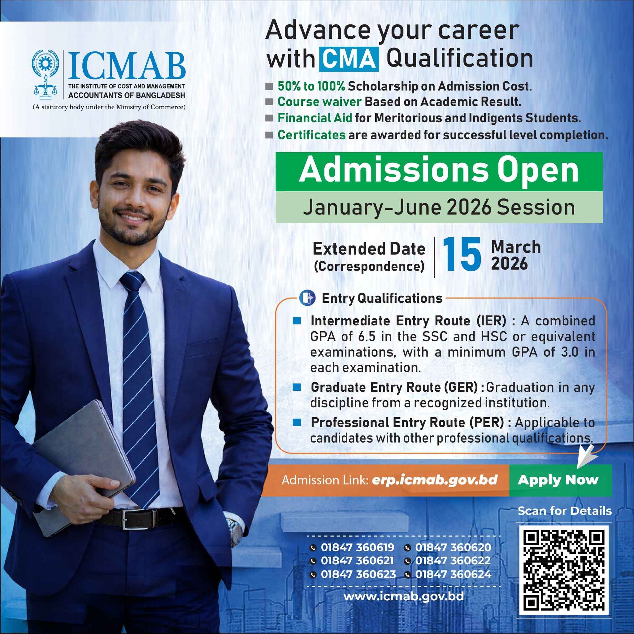 Admission in Cost and Management Accountant Program