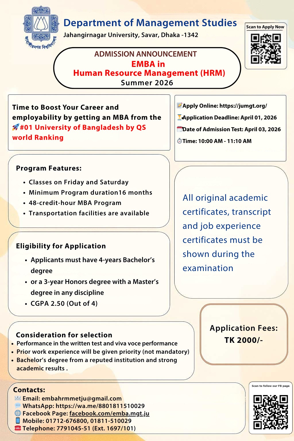 Masters in HRM in Bangladesh
